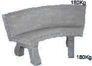 Curved Park Bench